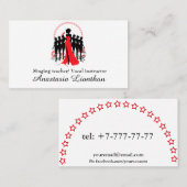 Gesangslehrer und Gesangslehrer Visitenkarte (Vorne/Hinten)