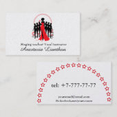 Gesangslehrer und Gesangslehrer Visitenkarte (Vorne/Hinten)