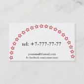 Gesangslehrer und Gesangslehrer Visitenkarte (Rückseite)