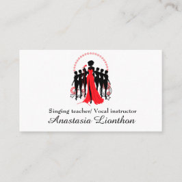 Gesangslehrer und Gesangslehrer Visitenkarte