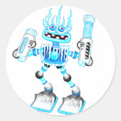 Gesangsmonster Runder Aufkleber (Vorderseite)