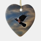 Gesangsraven im Flug Keramikornament (Rechts)