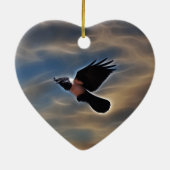 Gesangsraven im Flug Keramikornament (Hinten)