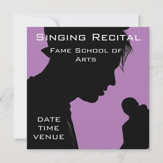 Gesangsreferenz in der Erwägung Einladung (Vorderseite)