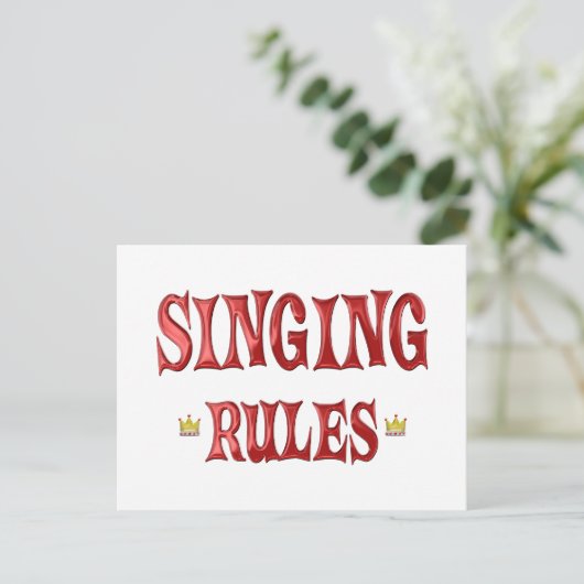 Gesangsregeln Postkarte (Stehend Vorderseite)