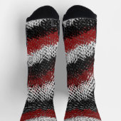 Gesäßte Sticks, schwarz, rot und weiß Socken (Oben)
