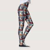 Gesäumt mit Herz-Rose Valentinstag Leggings (Rechts)