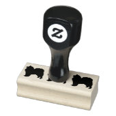 Gesäumte Briefmarke, 1 x 1,25" Pad Separate Handle Gummistempel (Stempel)