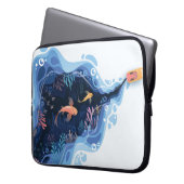 Gesäumte Oberflächen Laptopschutzhülle (Vorderseite Links)