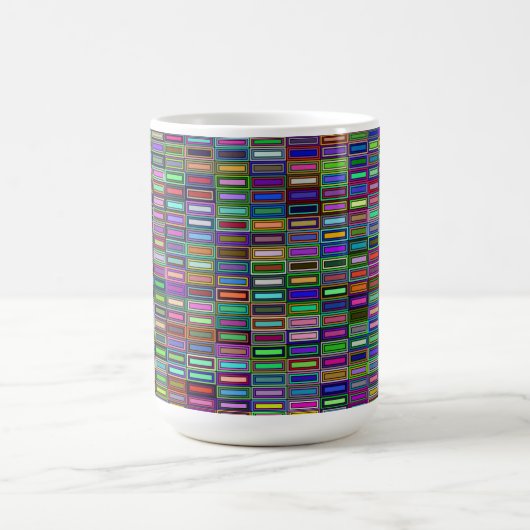 Geschachtelte Rechtecke 15oz Tasse (Mittel)