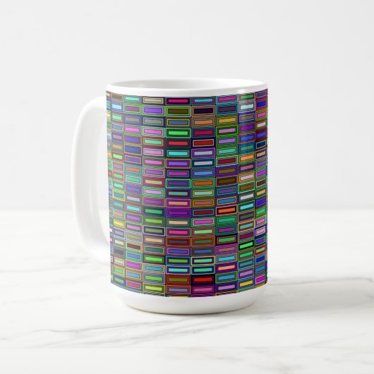 Geschachtelte Rechtecke 15oz Tasse (Vorderseite Links)