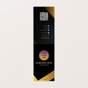 Geschachtelte Visitenkarte mit Logo, Slogan und QR Visitenkarten