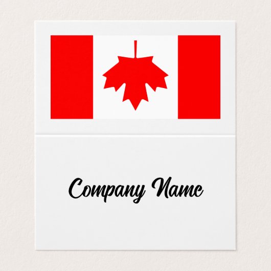 Geschachtelte Visitenkartenvorlage mit kanadischer Visitenkarten (Außenseite Aufgefaltet)