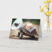 Geschädigte Schildkröte wird bald gut Karte (Gelbe Blume)