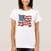 Geschädigte USA-Flagge 4. Juli T-Shirt (Vorderseite)