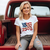 Geschädigte USA-Flagge 4. Juli T-Shirt