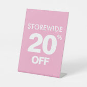 Geschädigtes Handelsschild, 20% Off Tabletop Schil Sockelschild (Vorderseite)