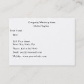 Geschaffen in seiner Bild-Visitenkarte Visitenkarte (Rückseite)