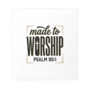 Geschaffen um anzubeten Psalm 95_1 Christliches Vi Notizblock