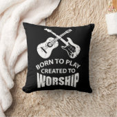 Geschaffen, um christlichen Gitarren-Spieler Kissen (Decke)