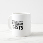 Geschaffener gleichmäßig Bassistentwurf Kaffeetasse (Vorderseite Links)