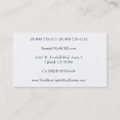 Geschäft, 3,5" x 2,0", 100 verpacken, weiß visitenkarte (Rückseite)