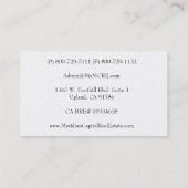 Geschäft, 3,5" x 2,0", 100 verpacken, weiß visitenkarte (Rückseite)