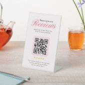 Geschäft 5-Sterne-Bewertung QR-Code Geschäft Tisch Sockelschild (In SItu)