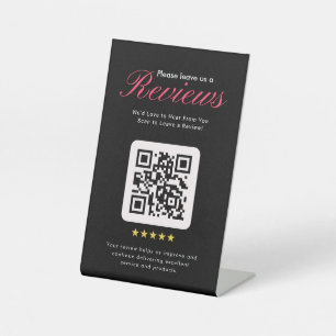 Geschäft 5-Sterne-Bewertungs-QR-Code Geschäft Tisc Sockelschild