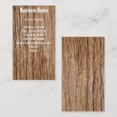 Geschäft auf Teakholz-Holz Visitenkarte (Vorne/Hinten)