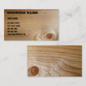 Geschäft auf unfertigem Holz Visitenkarte (Vorne/Hinten)