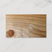Geschäft auf unfertigem Holz Visitenkarte (Rückseite)