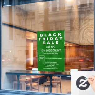 Geschäft Black Friday Sale Grünes Fenster Aufklebe Fensteraufkleber