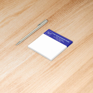 Geschäft Blau Überschrift Weiß Quadratischer Post- Post-it Klebezettel