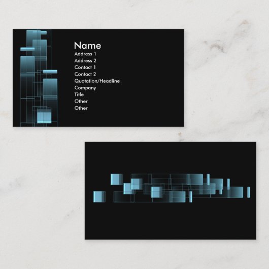 Geschäft bluebox visitenkarte (Vorne/Hinten)