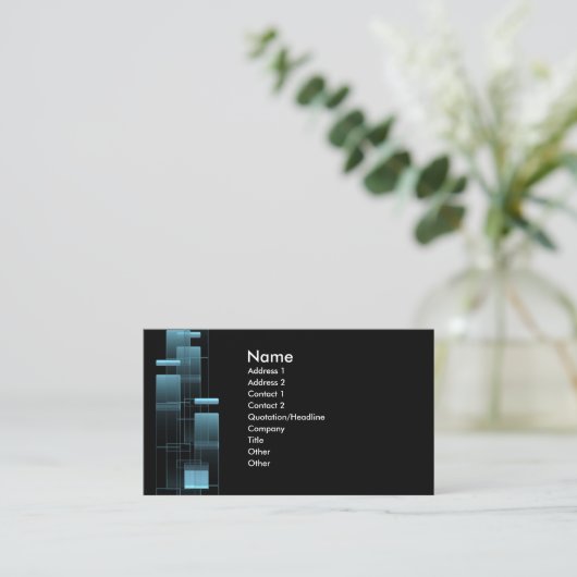 Geschäft bluebox visitenkarte (Stehend Vorderseite)