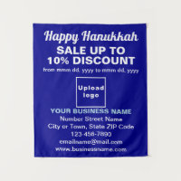 Geschäft Chanukka-Sale auf blauem Wandteppich