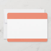 GESCHÄFT DANK IHNEN beruflich moderne, fett orange Dankeskarte (Rückseite)