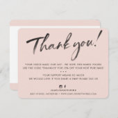 GESCHÄFT DANK IHNEN elegantes Aquarellfarbenrot Dankeskarte (Vorne/Hinten)