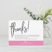 GESCHÄFT DANK IHNEN moderne, fett handgearbeitete Dankeskarte (Stehend Vorderseite)