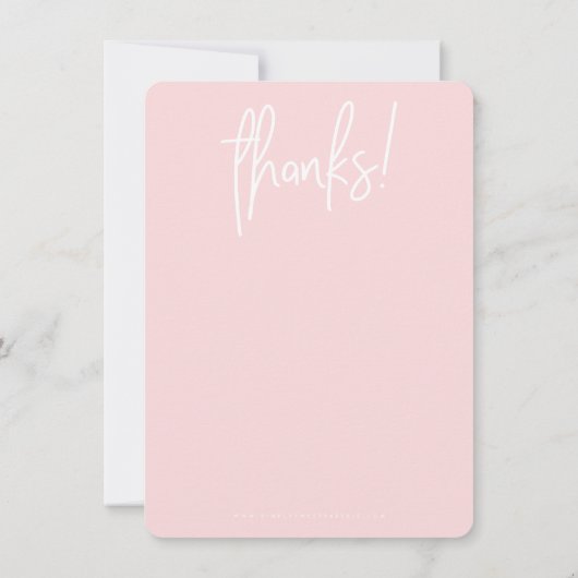 GESCHÄFT DANK IHNEN moderne hallo hübsche Korallen Dankeskarte (Rückseite)