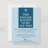 GESCHÄFT DANK IHNEN moderne kühne Marine blass bla Dankeskarte (Vorderseite)