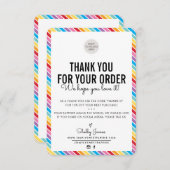 GESCHÄFT DANK IHNEN moderne Ordnung einfügen farbe Dankeskarte (Vorne/Hinten)