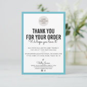 GESCHÄFT DANK IHNEN moderne Ordnung einfügen türki Dankeskarte (Stehend Vorderseite)