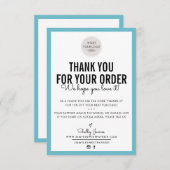 GESCHÄFT DANK IHNEN moderne Ordnung einfügen türki Dankeskarte (Vorne/Hinten)