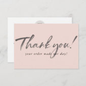 GESCHÄFT DANK IHNEN moderne Tintenbestellung einfü Dankeskarte (Vorne/Hinten)