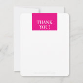 GESCHÄFT DANK IHNEN modernen, fett hellrosa Dankeskarte (Rückseite)