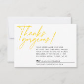 GESCHÄFT DANK IHNEN modernen Kugelschreiber alt ge Dankeskarte (Vorderseite)
