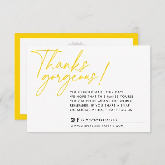 GESCHÄFT DANK IHNEN modernen Kugelschreiber alt ge Dankeskarte (Vorne/Hinten)