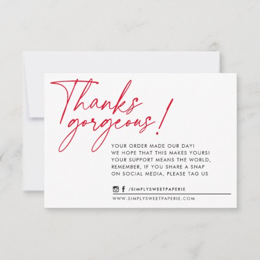 GESCHÄFT DANK IHNEN modernen Kugelschreiber hell r Dankeskarte (Vorderseite)